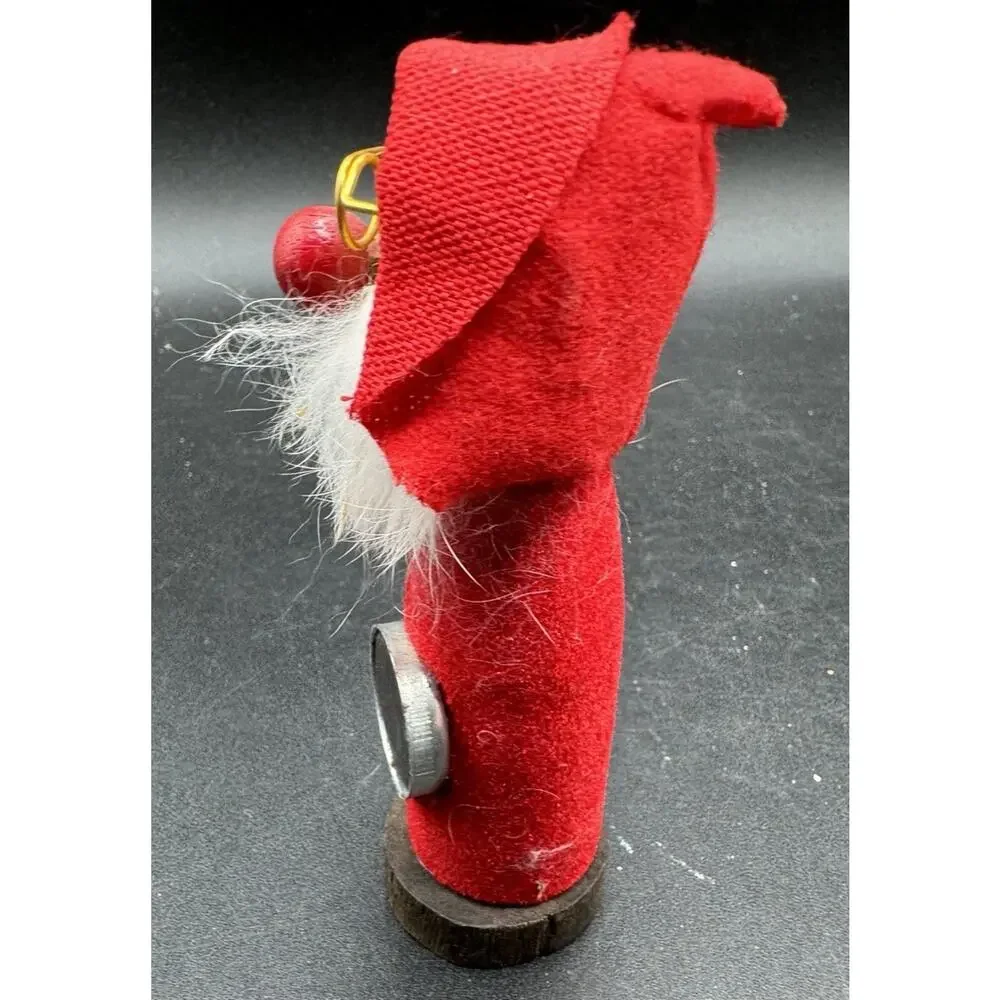Vintage Wine Bottle Opener Cork Screw Bar Santa bobble head -S1J